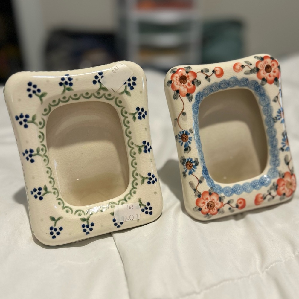 Polish Pottery Picture Frames